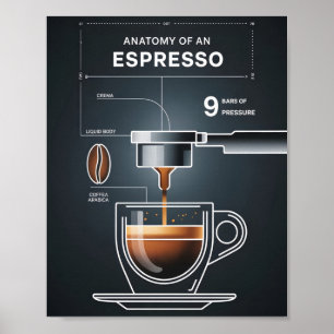 Affiche Guide de l'amateur de café pour l'espresso pour la
