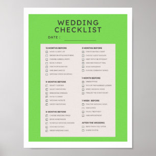Affiche Guide de liste de contrôle de planification de mar