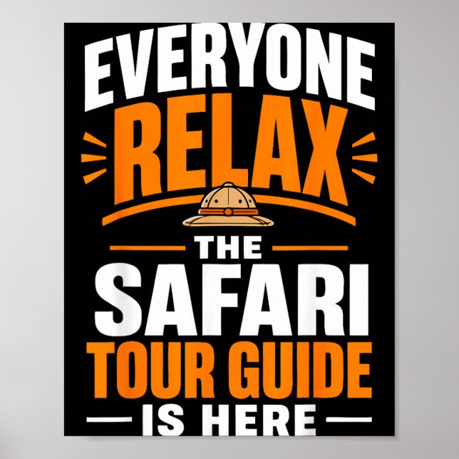 Affiche Guide de safari drôle parc national faune  (Devant)