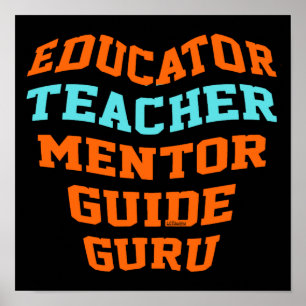 AFFICHE GUIDE DU MENTOR ENSEIGNANT ÉDUCATEUR GURU