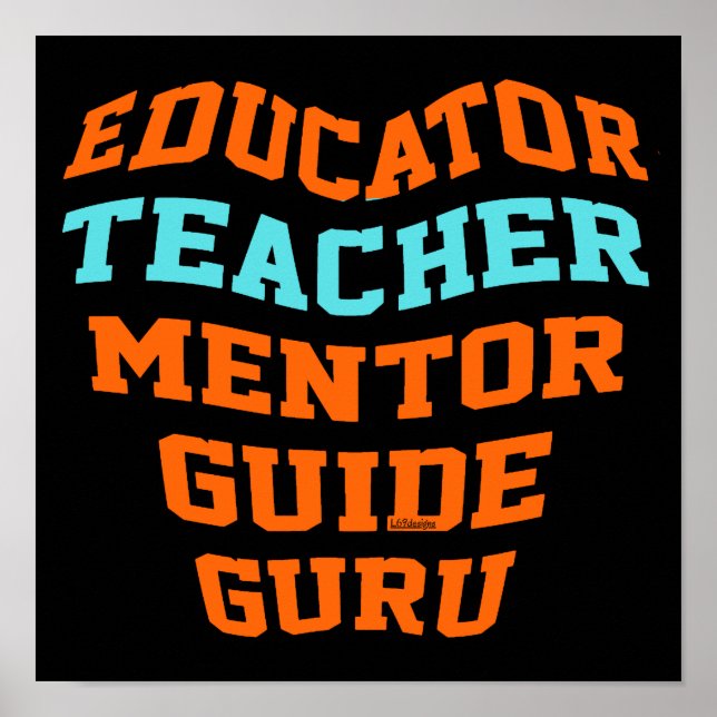 AFFICHE GUIDE DU MENTOR ENSEIGNANT ÉDUCATEUR GURU (Devant)