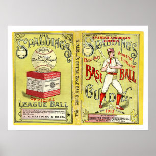 Affiche Guide officiel 1913 de base-ball