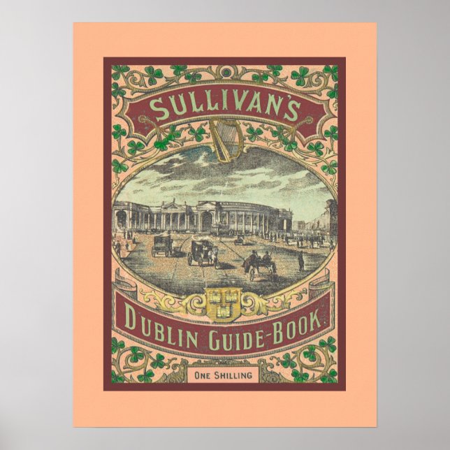 Affiche Guide touristique vintage de Dublin Irlande Travel (Devant)