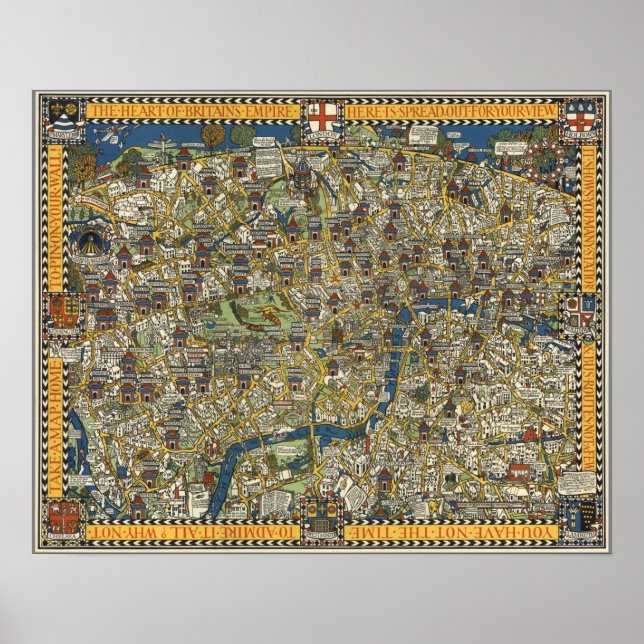 Affiche Guide vintage De Londres (Devant)