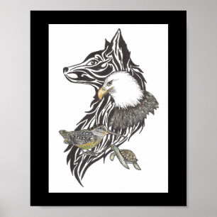 Affiche Guides d'animaux sauvages Imprimer Premium (brilla