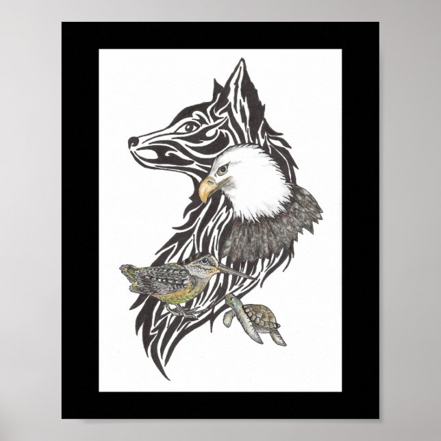 Affiche Guides d'animaux sauvages Imprimer Premium (brilla (Devant)