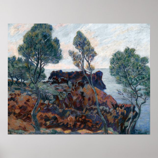 Affiche Guillaumin - Agay Les Roches Rouges (Devant)