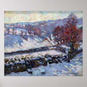Affiche Guillaumin - Paysage De Neige À Crozant