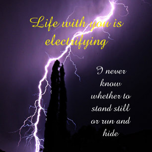 Affiche Guillemets de boulon de foudre