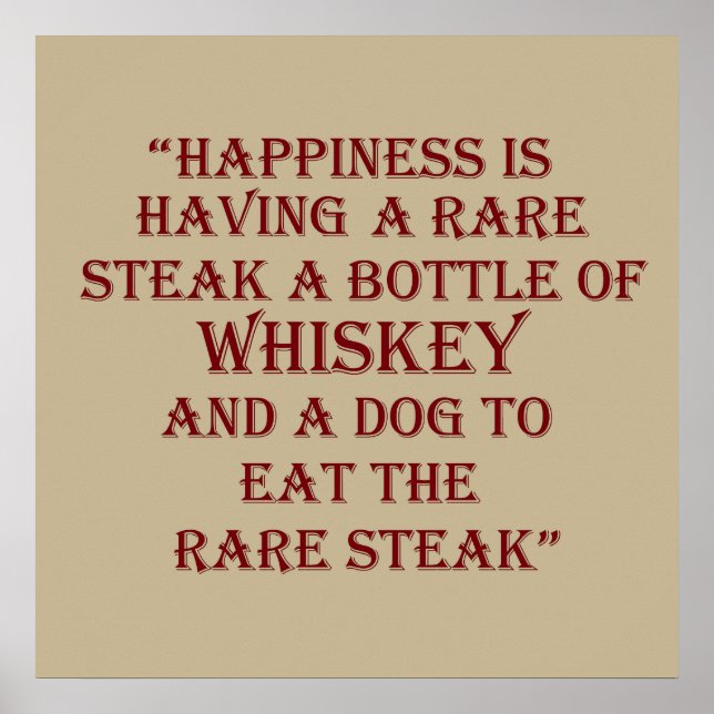 Affiche guillemets de whiskey (Devant)