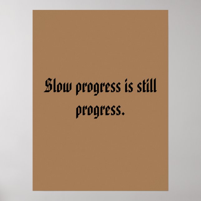 Affiche Guillemets Motivation GYM Et Brown léger (Devant)