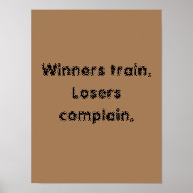 Affiche Guillemets Motivation GYM Et Brown léger (Devant)