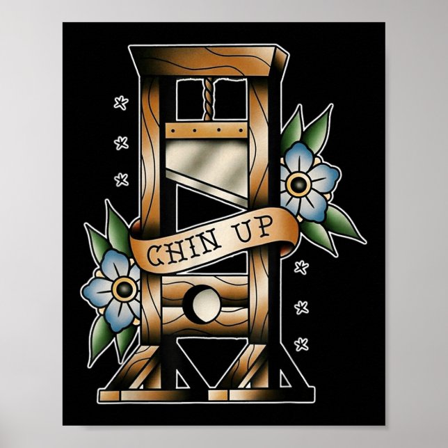 Affiche Guillotine Tatouage traditionnel Flash Chin vers l (Devant)