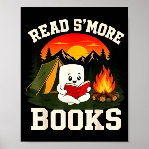 Affiche Guimauve de S'mores lu au feu de camp