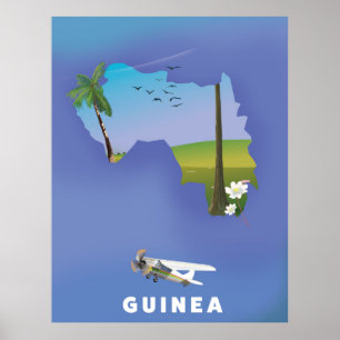 Affiche Guinée Afrique du Sud Photographie de l'affiche de