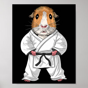 Affiche Guinée Karate de porc Ninja Jiu-jitsu Taekwondo Ma