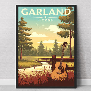 Affiche Guirlande Vintage Texas