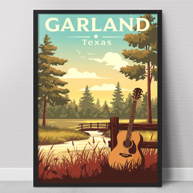 Affiche Guirlande Vintage Texas (Créateur téléchargé)