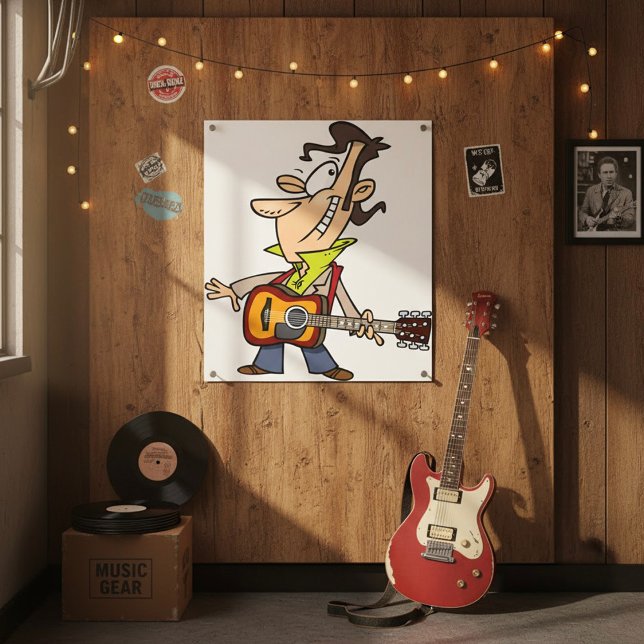 Affiche Guitar Man Rockstar (Créateur téléchargé)