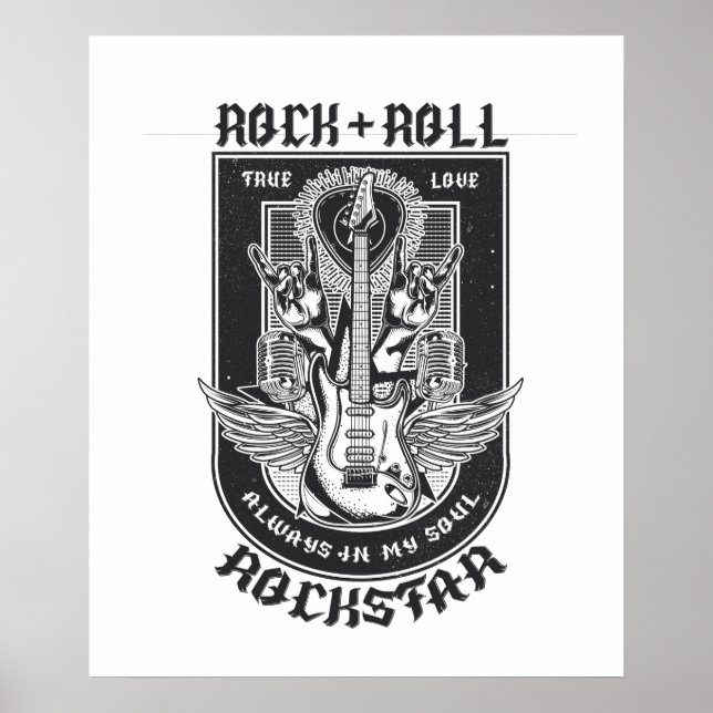 Affiche Guitar Rock design (Devant)