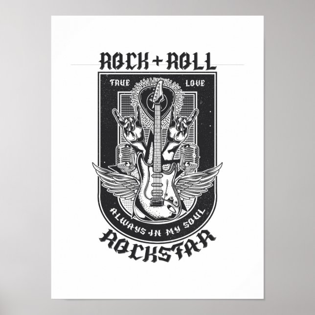 Affiche Guitar Rock design (Devant)