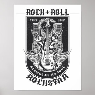 Affiche Guitar Rock design