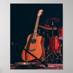 Affiche Guitare acoustique cool