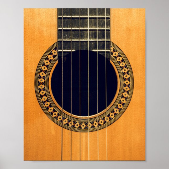 Affiche Guitare acoustique géniale (Devant)