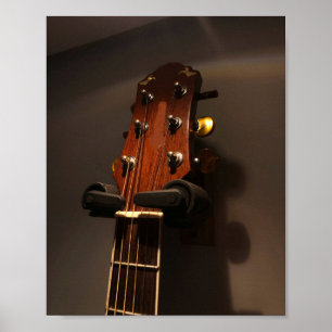 Affiche Guitare acoustique mignonne