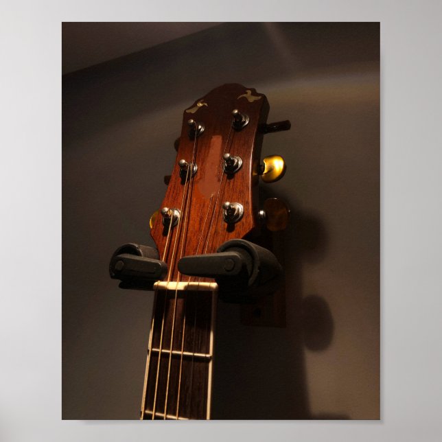 Affiche Guitare acoustique mignonne (Devant)