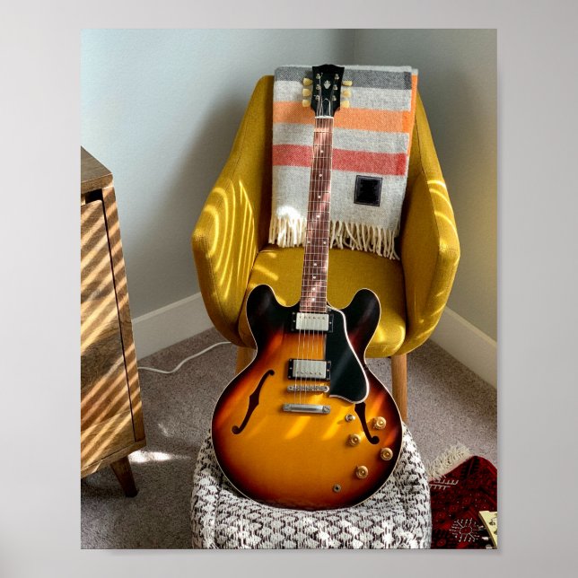 Affiche Guitare acoustique mignonne (Devant)