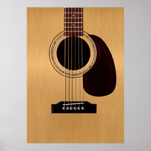 Affiche Guitare acoustique supérieure épicéa