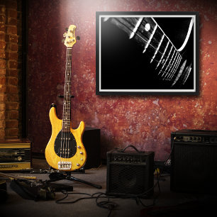 Affiche Guitare acoustique (version B&W)