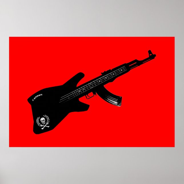 Affiche Guitare AK 47 (Devant)