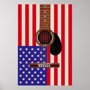 Affiche Guitare américaine