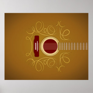 Affiche Guitare classique acoustique
