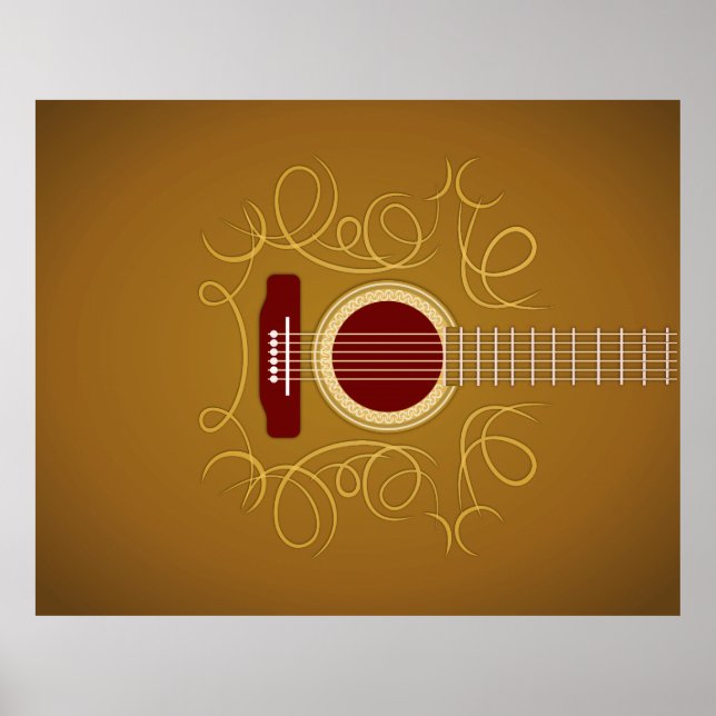 Affiche Guitare classique acoustique (Devant)