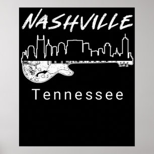 Affiche Guitare Country Music Souvenir Cadeau Nashville