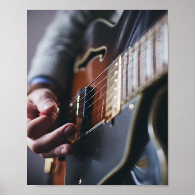 Affiche Guitare de basse cool (Devant)