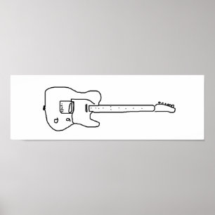 Affiche guitare décorative