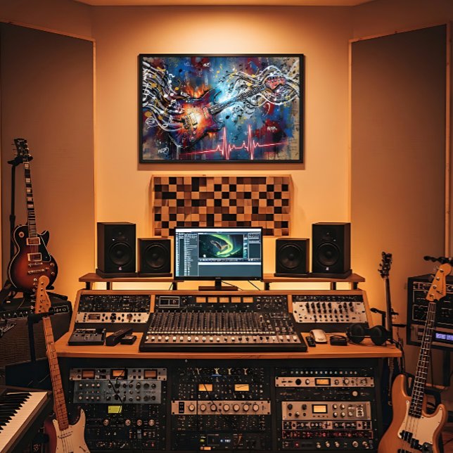 Affiche Guitare électrique cosmique (Créateur téléchargé)