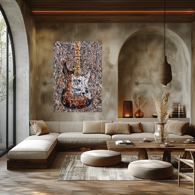 Affiche Guitare Électrique Expressionniste Abstraite Art d (Créateur téléchargé)