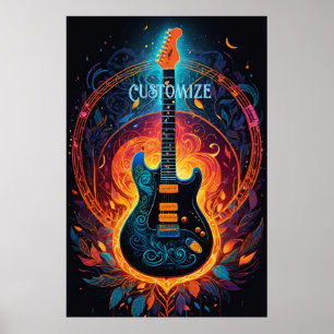 Affiche Guitare électrique Sun Fire