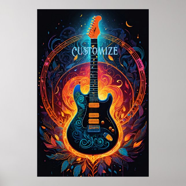Affiche Guitare électrique Sun Fire (Devant)
