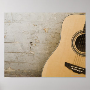 Affiche Guitare et briques