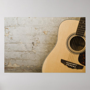 Affiche Guitare et briques