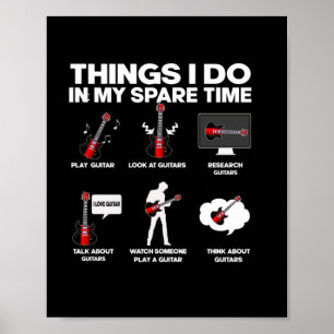 Affiche Guitare Guitariste Addicité Musique Guitariste Ann