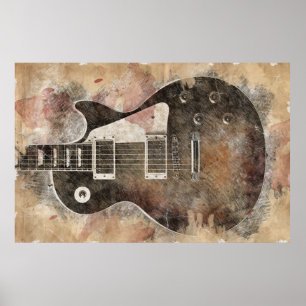 Affiche Guitare vintage