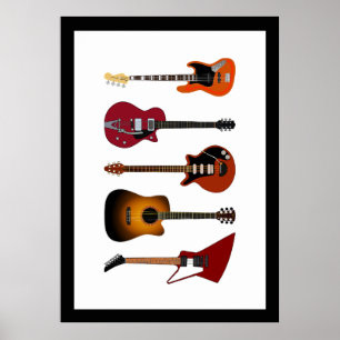 Affiche Guitares