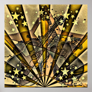 Affiche Guitares vectorielles